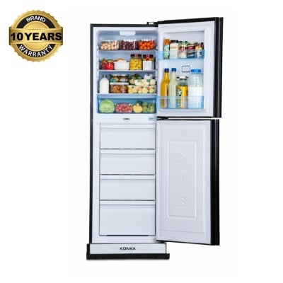 Picture of KONKA 325L 2-Door Bottom Mount Intelligent Digital Refrigerator Freezer Chiller with 3D VCM Door Finish - KRB-325EVB