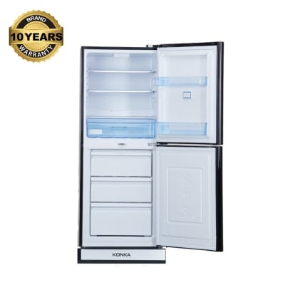 Picture of KONKA 270L 2-Door Bottom Mount Refrigerator Freezer Chiller with 3D Glass Mirror Finish - KRB-270VB-GM