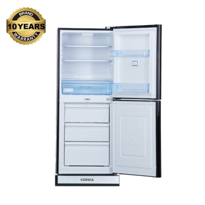 Picture of KONKA 270L 2-Door Bottom Mount Refrigerator Freezer Chiller with 3D Arctic Black Panel Finish - KRB-270VB