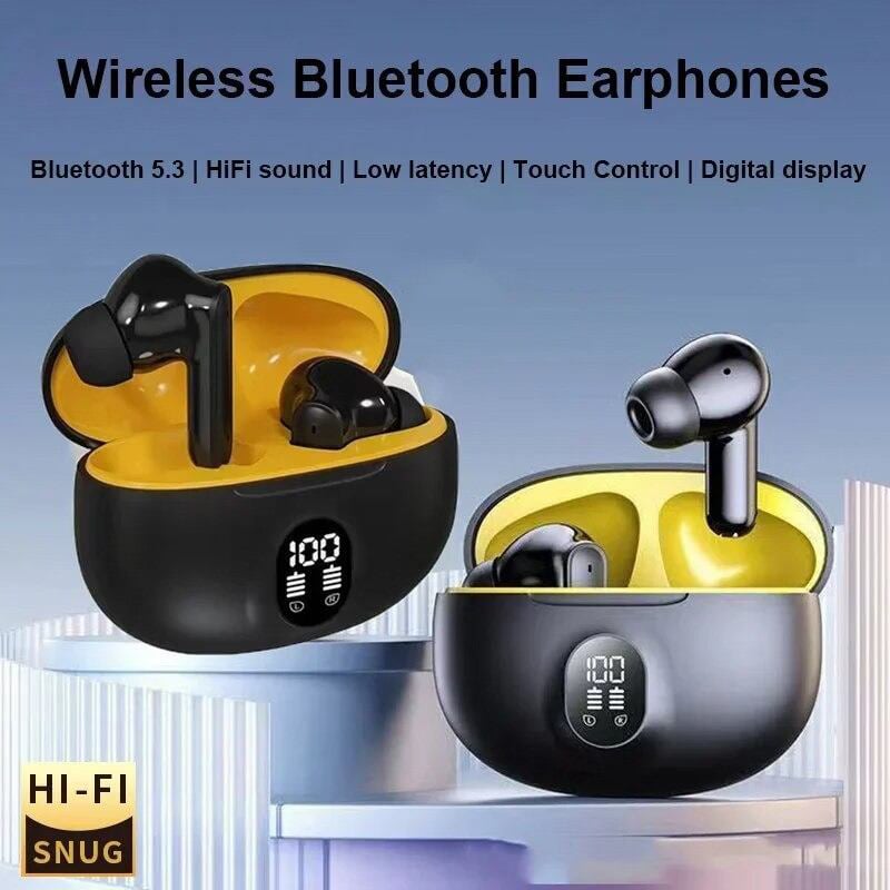 Picture of S510 TWS Wireless Bluetooth Headphones 5.3 LED Power Earphones Digital Display Headset Stereo Sound Bluetooth-compatible 5.3 for Bluetooth Wireless Sports High-End Noise Reduction Ultra-Long Life Battery in-Ear Bluetooth Headset By  ByteBox