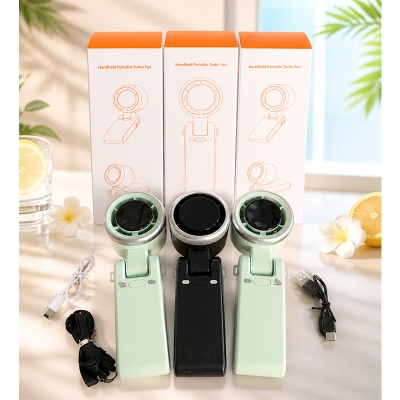 Picture of Premium Mini Turbo Fan 1800mAh USB Rechargeable Handheld Fan – Portable, Strong Airflow, Low Noise, Fresh Air