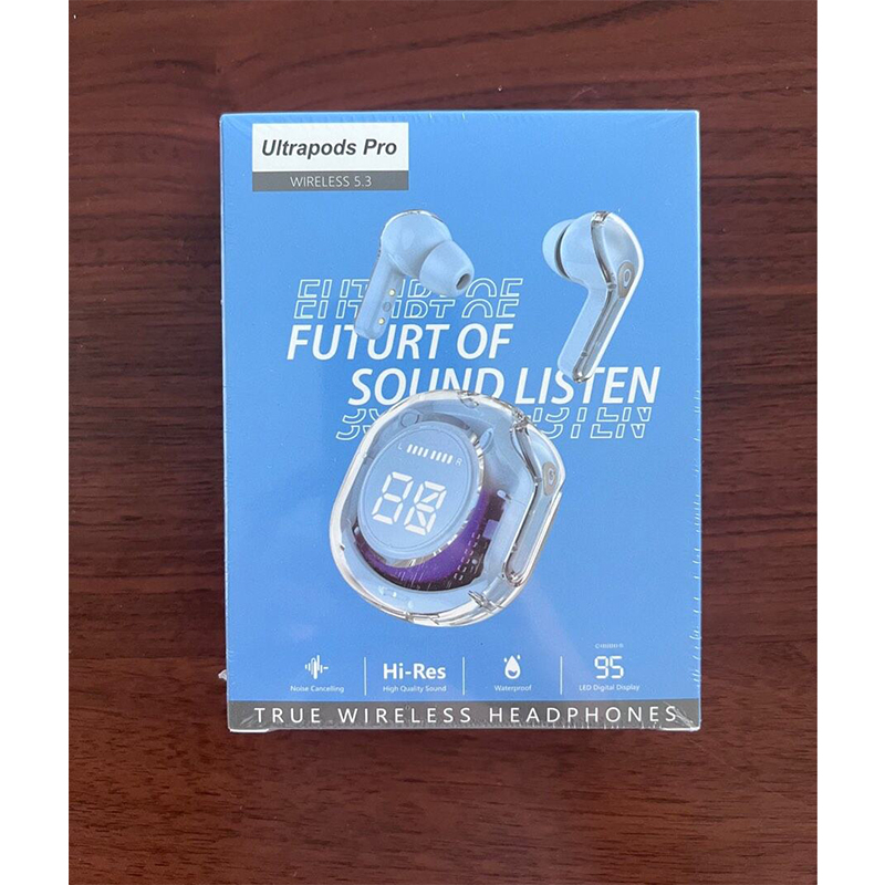 Picture of Ultrapods Pro True Wireless Earbuds with Display Transparent Design, Bluetooth 5.3 Water Proof