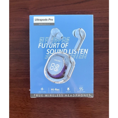 Picture of Ultrapods Pro True Wireless Earbuds with Display Transparent Design, Bluetooth 5.3 Water Proof