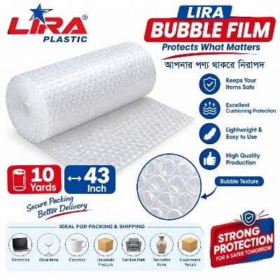 Picture of LIRA Premium Bubble Film 10 Yards – 43 Inch Protective Packaging Bubble Wrap