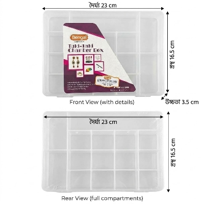 Picture of Bengal Tuki-Taki Chamber Box - Multi-Chamber Plastic Storage & Jewelry Organizer