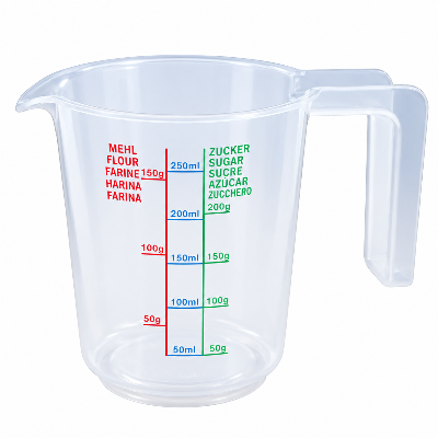 Picture of Bengal Plastic Measuring Jug 250ml with Flour, Sugar & Milliliter Measurement Scale
