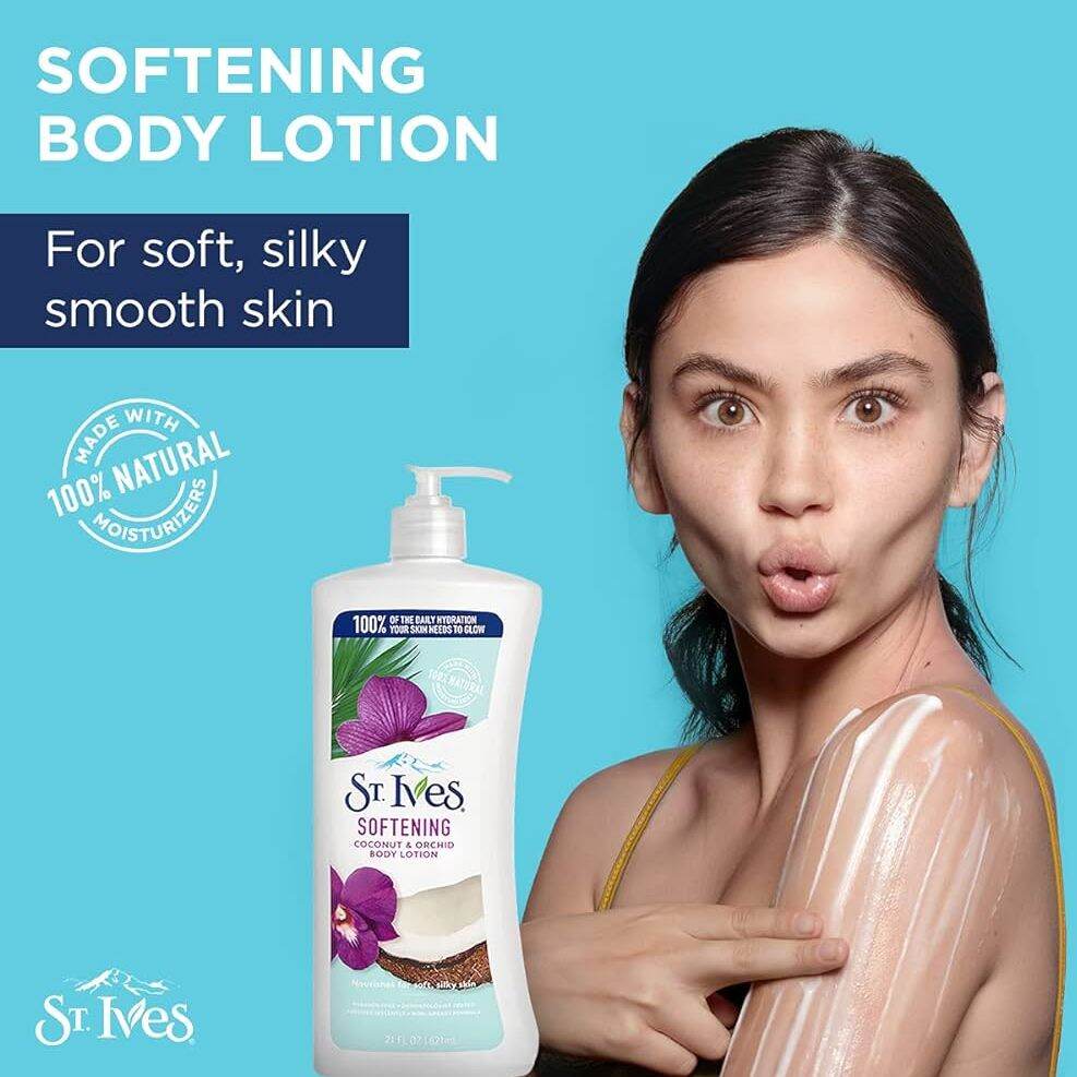 Picture of International new Zealand product St. Ives Softening Coconut & Orchid Body Lotion - 621ml - Multicolor