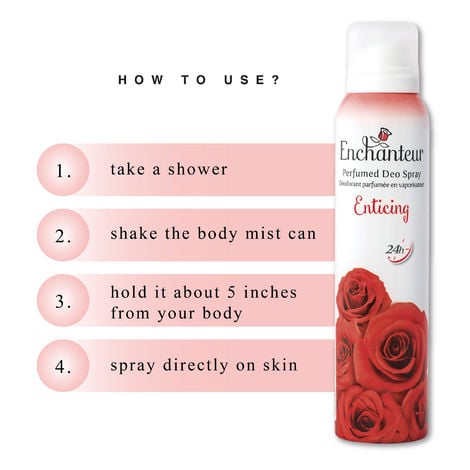 Picture of International Malaysian product Perfumed deo body spray Enticing -150 Ml - Multicolor