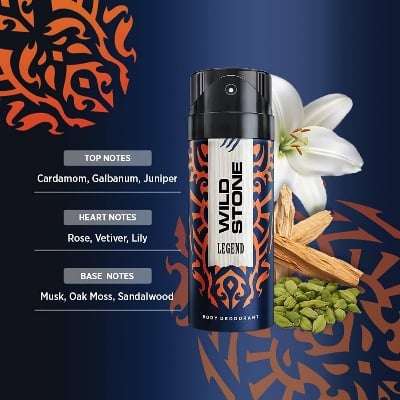 Picture of Indian product Body Spray Wild Stone Legend Long Lasting Deo Body Spray For Men- 150 ml - Multicolor