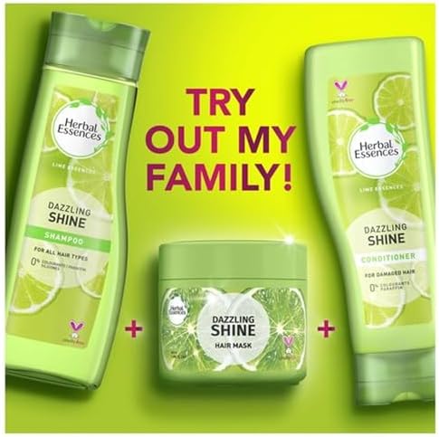 Picture of International France product Herbal Essences Dazzling Shine For damage Hair Conditioner Used For Male/female 400 Ml - Multicolor