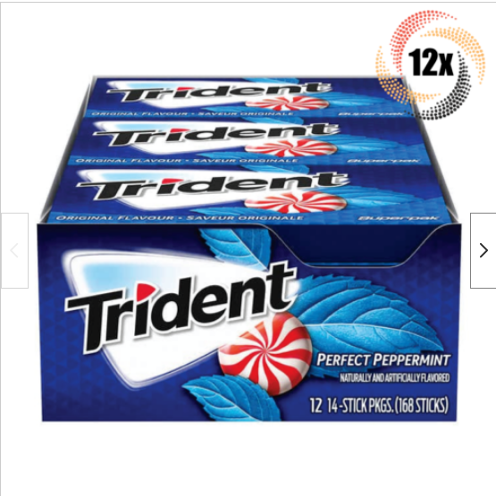 Picture of Trident Perfect Peppermint Sugar Free Gum, 12 Packs