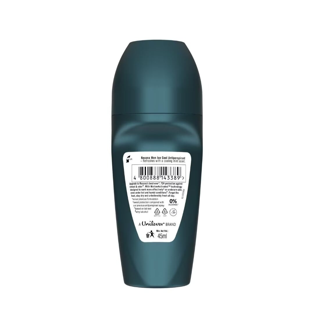 Picture of Rexona Men Motion Activated Ice Cool 72hr 3X Stronger Protection Roll on-45ml