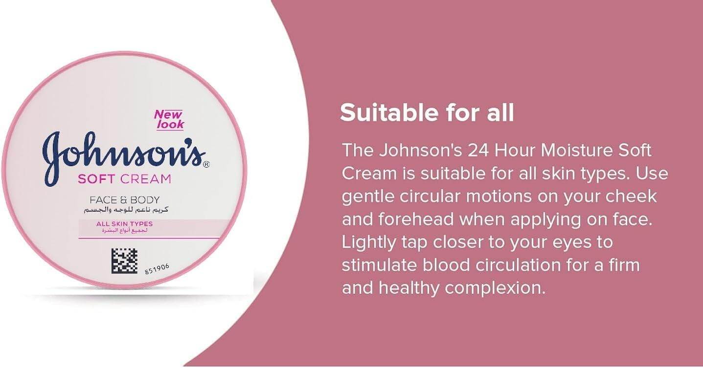 Picture of Johnson's 24 Hour Moisture Soft Cream(200 Ml)