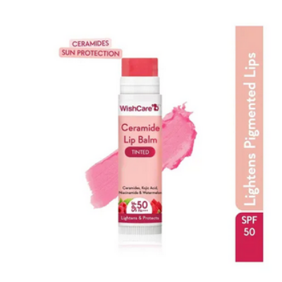 Picture of WishCare Ceramide Lip Balm Tinted with SPF 50 PA+++ 5gm