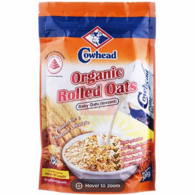 Picture of Cowhead Organic Baby Rolled Oats - 500gm (Canada)