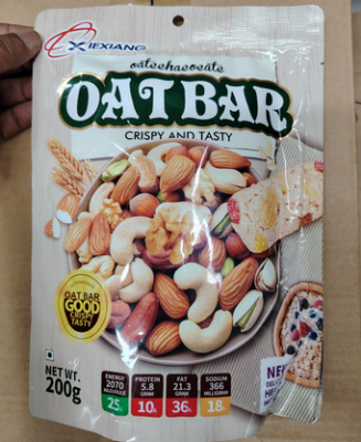 Picture of Healthy Bar Crispy And Tasty Oat Chocolate Bar Poly 200g