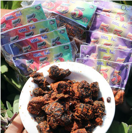 Picture of 555 Burmese Dry Jhal Boroi Achar mini 100 pcs