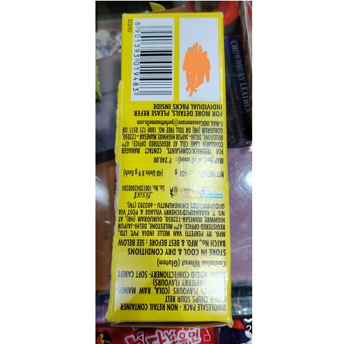 Picture of Chupa Chups Sour Belt, Mixed Fruit Flavour,- 9g*48pcs