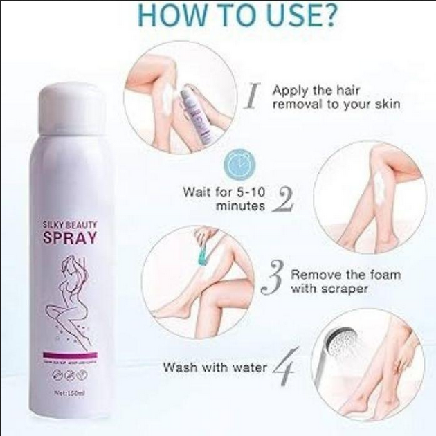 Picture of Kingyes Silky Beauty Quick & Painless Hair Removal Spray -150ml