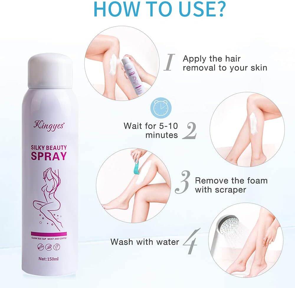Picture of Kingyes Silky Beauty Spray Quick and Painless Hair Removal Spray Foam 150ml