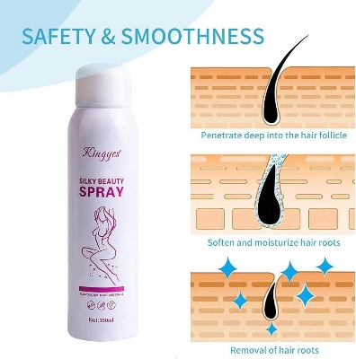Picture of Kingyes Silky Beauty Spray Quick and Painless Hair Removal Spray Foam 150ml