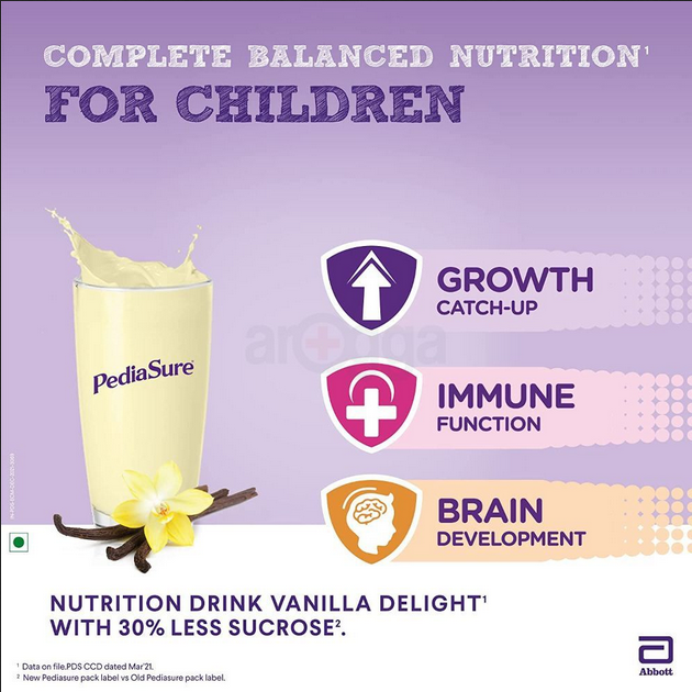 Picture of PediaSure Vanilla Flavor Health and Nutrition Drink Powder for Kids Growth 950gm