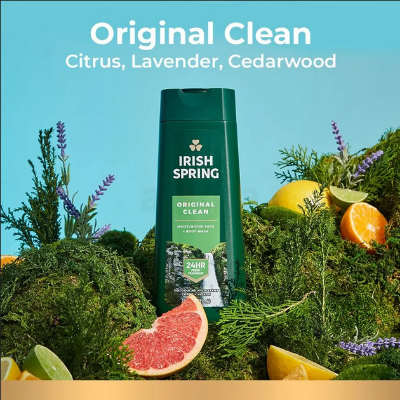 Picture of Irish Spring Original Clean Moisturizing Face & Body Wash-591ml