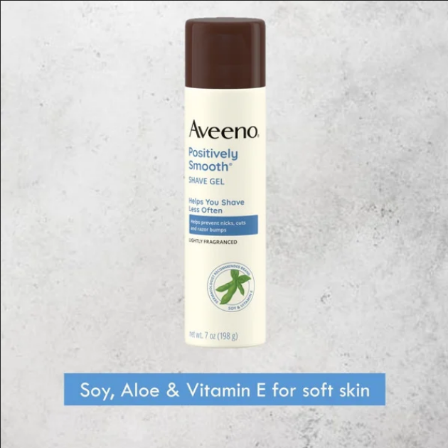 Picture of Aveeno Positively Smooth Moisturizing Shave Gel With Vitamin E- 198gm-uk