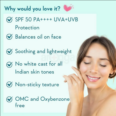 Picture of WishCare 5% Niacinamide Oil Balance Fluid Light & Matte Sunscreen SPF 50 PA++++=50g