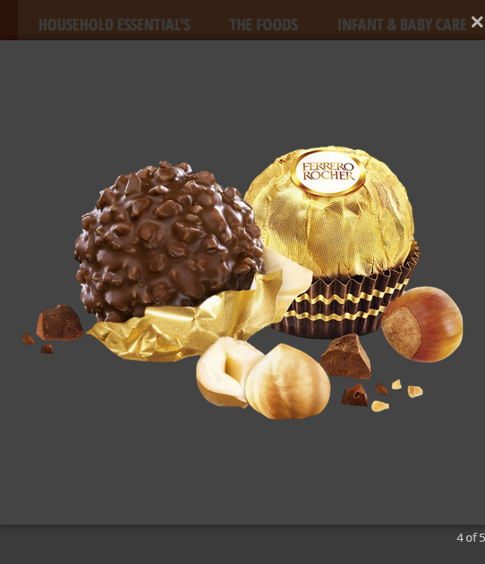 Picture of Ferrero Rocher 3 Pcs Chocolate Hazelnut Confectionery Candy Bar Sweet Treats