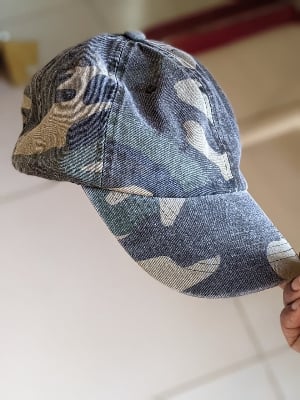 Picture of Washed Military Green Black Camouflage Baseball Cap
