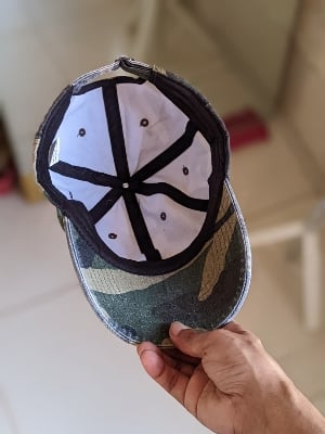 Picture of Washed Military Green Black Camouflage Baseball Cap