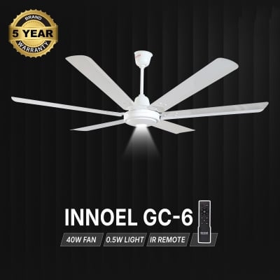 Picture of INNOEL GC-6 BLDC Ceiling Fan | Energy Efficient Fan with LED Light - White