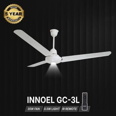 Picture of INNOEL GC-3L BLDC Ceiling Fan | Energy Efficient Fan with LED Light - Floral White