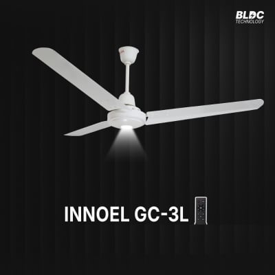 Picture of INNOEL GC-3L BLDC Ceiling Fan | Energy Efficient Fan with LED Light - Floral White