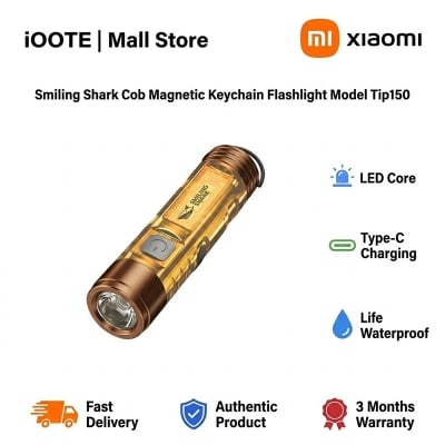 Picture of Smiling Shark Cob Magnetic Keychain Flashlight Model Tip150 | 3 Months Warranty - Multicolor
