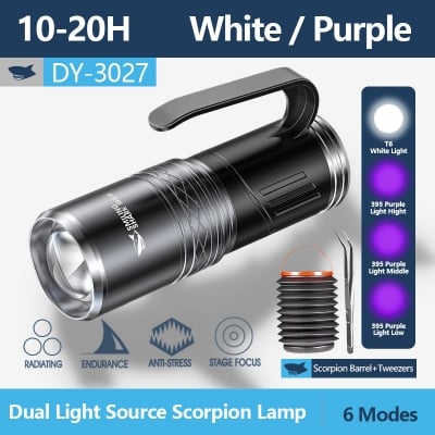 Picture of Smiling Shark Four Color High Intensity Flashlight Lamp Model DY3027 | 3 Months Warranty - Black