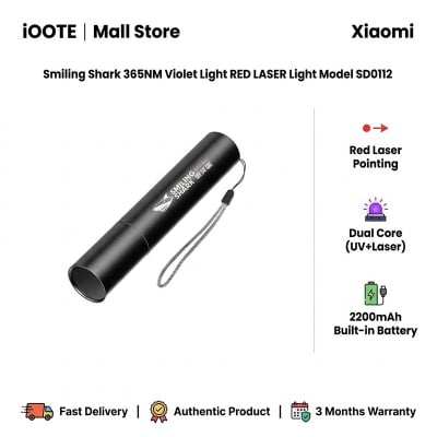 Picture of Smiling Shark 365NM Violet Light RED LASER Light Model SD0112 | 3 Months Warranty - Black
