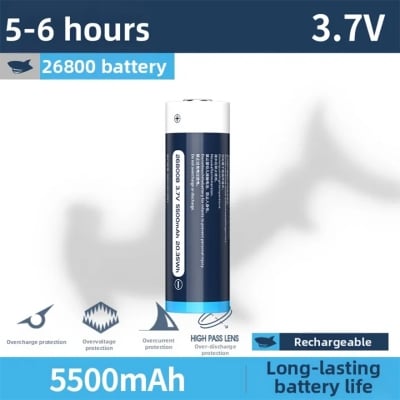 Picture of Smiling Shark Battery 26800 Lithium Battery 5500Mah Model 5K5 | 3 Months Warranty - White