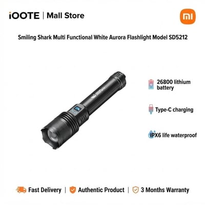 Picture of Smiling Shark Multi Functional White Aurora Flashlight Model SD5212 | 3 Months Warranty - Black