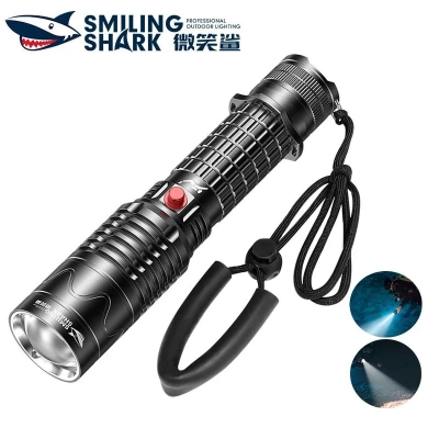 Picture of Smiling Shark High intensity Zoom Flashlight Model SD7116 | 3 Months Warranty - Black