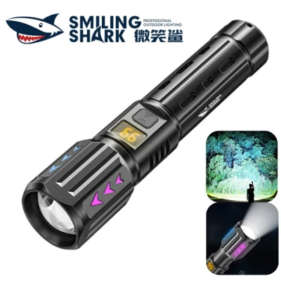 Picture of Smiling Shark Powerfull Flashlight Model SD5334A | 3 Months Warranty - Black