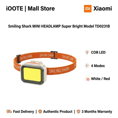 Picture of Smiling Shark MINI HEADLAMP Super Bright Model TD0231B | 3 Months Warranty - Orange