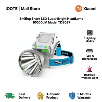 Picture of Smiling Shark LED Super Bright HeadLamp 10000LM Model TD8027 | 3 Months Warranty