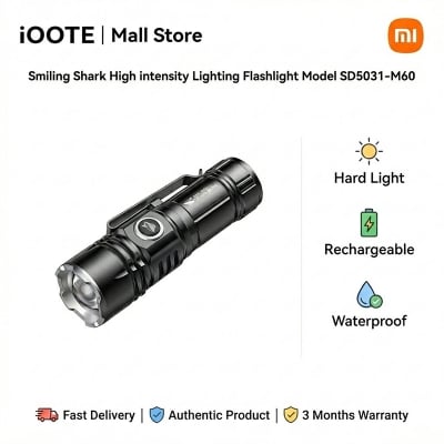 Picture of Smiling Shark High intensity Lighting Flashlight Model SD5031-M60 | 3 Months Warranty - Black