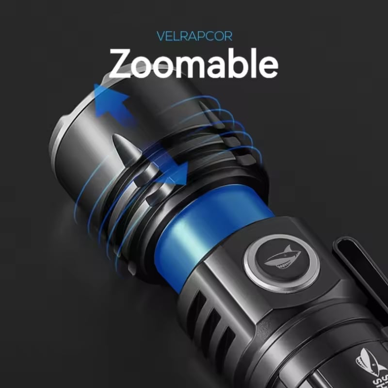 Picture of Smiling Shark High intensity Lighting Flashlight Model SD5031-M60 | 3 Months Warranty - Black