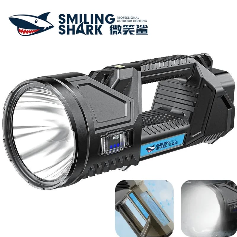 Picture of Smiling Shark PowerFull LED Flashlight 10000LM Super Bright Model ST5123B | 3 Months Warranty - Black