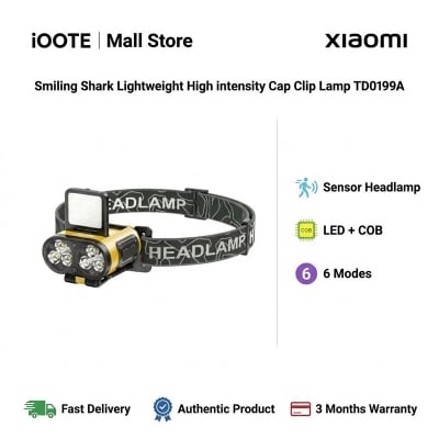 Picture of Smiling Shark Lightweight High intensity Cap Clip Lamp TD0199A | 3 Months Warranty