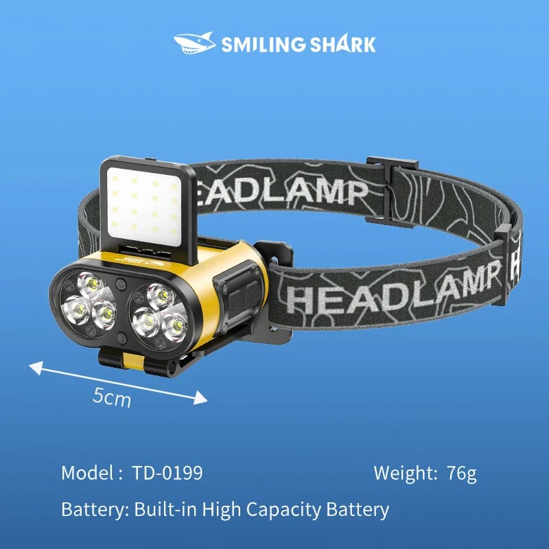 Picture of Smiling Shark Lightweight High intensity Cap Clip Lamp TD0199A | 3 Months Warranty