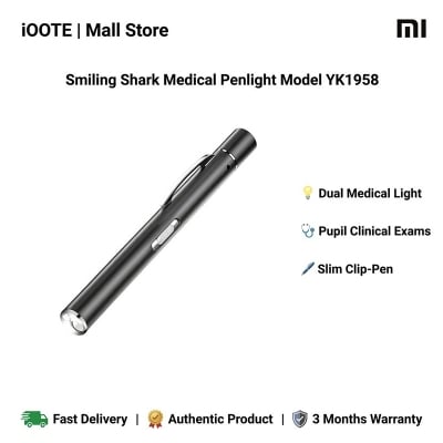 Picture of Smiling Shark Medical Penlight Model YK1958 | 3 Months Warranty - Black